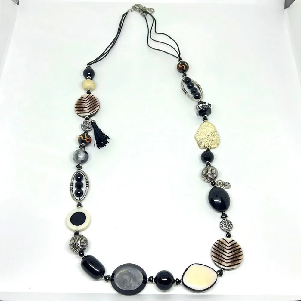 Beaded Statement Necklace Adjustable